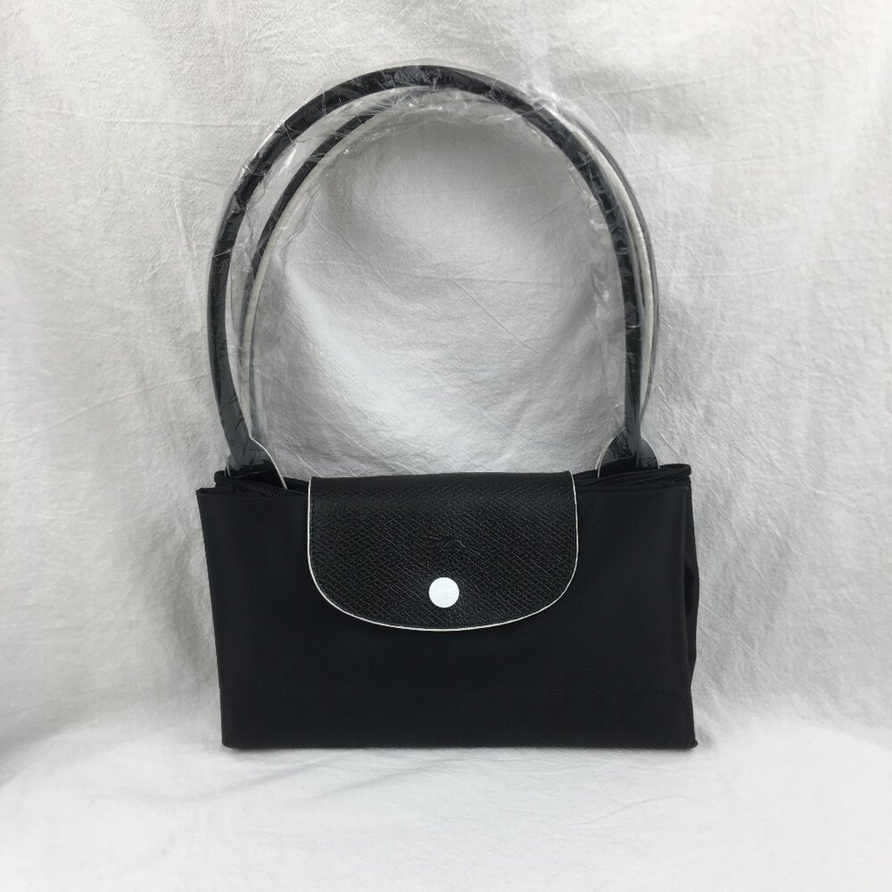 NWT Longchamp Le Pliage Original Large Shoulder Nylon Bag Tote IN NEW BLACK - Picture 2 of 12